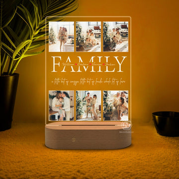 Personalized LED Night Light Gift for Father, Custom Night Ligth Home Decor,Led Photo Plaque Room Decor, Valentines Gifts, Couple Gifts | Light Photo